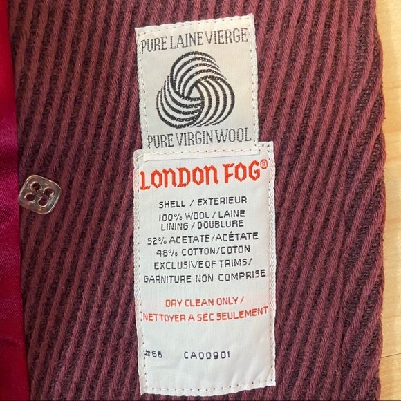 Vintage London Fog‎ 100% wool double breasted  coat - Picture 6 of 6